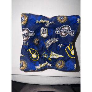 Microwave Soup Hot Pad Bowl Cozy MLB Brewers Baseball Handmade Reversible New